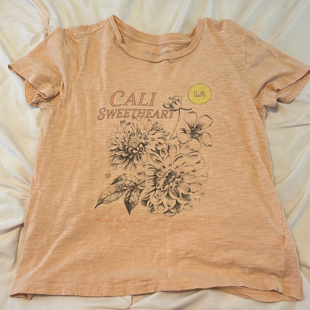Lucky brand salmon graphic t-shirt